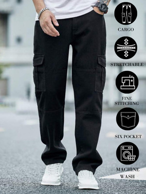 TOP DEAL Relaxed Fit Men Black Jeans