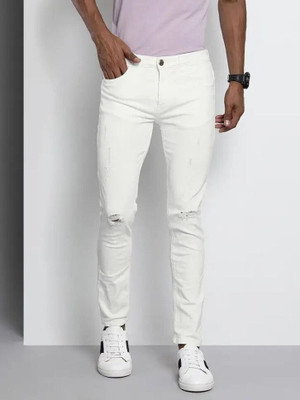 SE GENZ TRENDS Boyfriend Men White Jeans