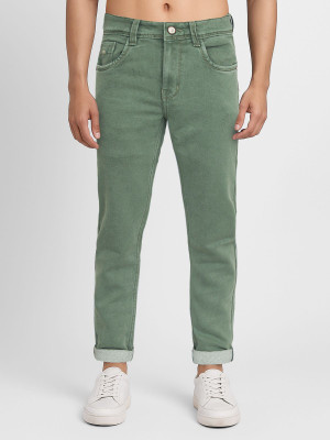 PLOUNGE Slim Men Green Jeans