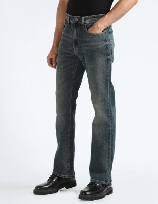 FLYING MACHINE Boot-Leg Men Dark Blue Jeans