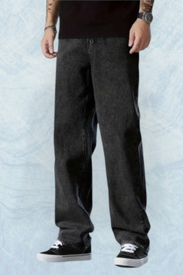 Ironstich Loose Fit Men Dark Grey Jeans