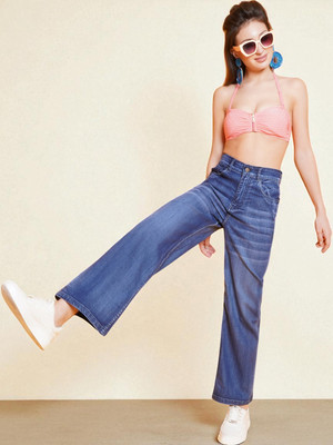 KATLINE Straight Fit Women Blue Jeans