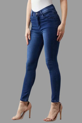 seetoo Skinny Women Dark Blue Jeans