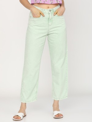 Tokyo Talkies Flared Women Light Green Jeans