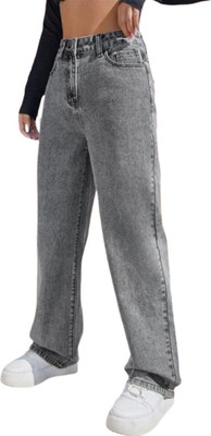 TajHub Straight Fit Women Grey Jeans