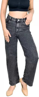 sky jeans Straight Fit Women Black Jeans