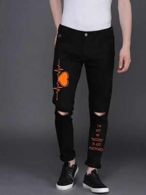 Kazfitt Slim Men Black Jeans