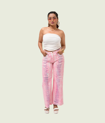METRONAUT Straight Fit Women Pink Jeans