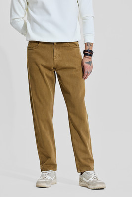 Snitch Relaxed Fit Men Brown Jeans