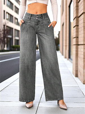 Crazeis Loose Fit Women Grey Jeans
