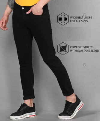 flete Slim Men Black Jeans
