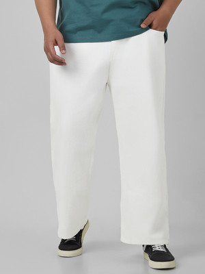 Urbano Plus . Loose Fit Men White Jeans