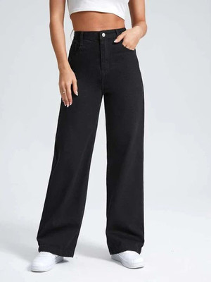METRONAUT Flared Women Black Jeans