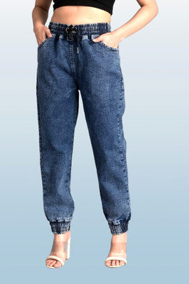 Oiskal Jogger Fit Women Blue Jeans