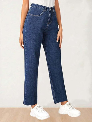 MCLOOKS Straight Fit Women Dark Blue Jeans