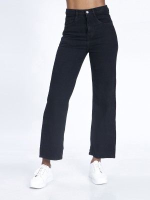 BLUEWAY THE DENIM WALK Straight Fit Women Black Jeans