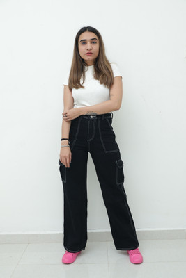 Zizvo Flared Women Dark Blue Jeans