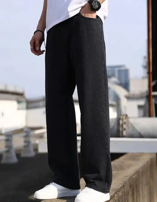 Aamishfashion Relaxed Fit Men Black Jeans