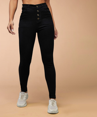 DOLCE CRUDO Skinny Women Black Jeans