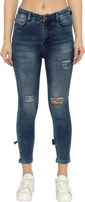 Gods Club Skinny Women Dark Blue Jeans