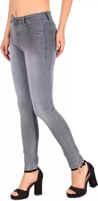 BOTUMQUTE Slim Women Grey Jeans