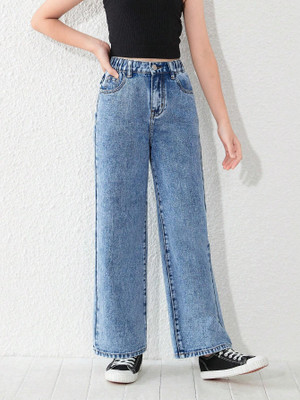 Qbyance Straight Fit Women Blue Jeans