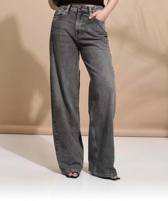 VK Fashion Loose Fit Women Grey Jeans