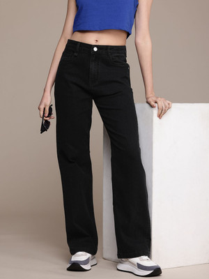 Roadster Straight Fit Women Black Jeans