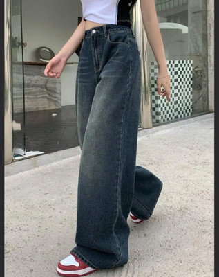 RUNISHA Loose Fit Women Dark Blue, Dark Green Jeans