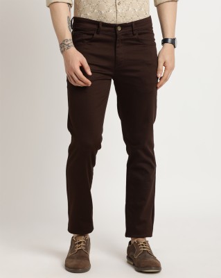 TURTLE Tapered Fit Men Brown Jeans