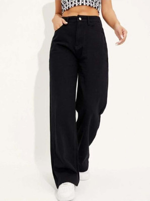 wisclo Loose Fit Women Black Jeans