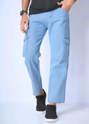 Playfeel Loose Fit Men Light Blue Jeans