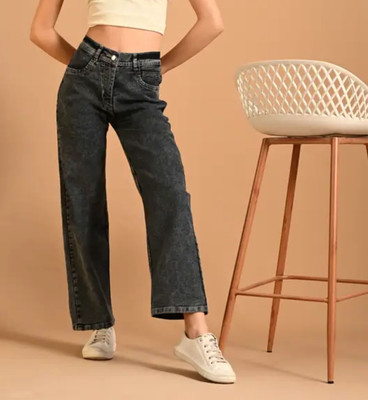 mevan Loose Fit Women Black Jeans