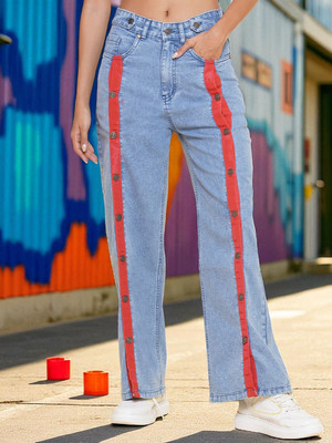 KATLINE Straight Fit Women Light Blue Jeans