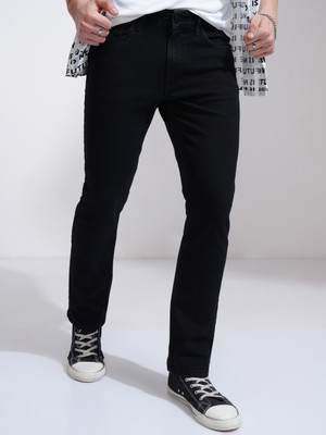 HIGHLANDER Straight Fit Men Black Jeans