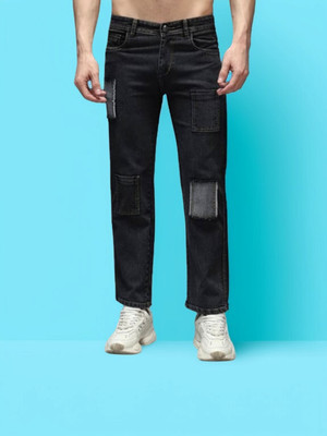 Ironstich Loose Fit Men Black Jeans