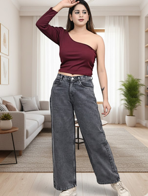 URBAN A-LINE Loose Fit Women Dark Grey Jeans