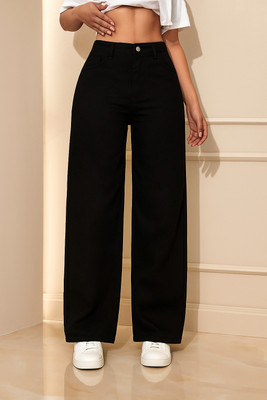 flying girls Loose Fit Women Black Jeans