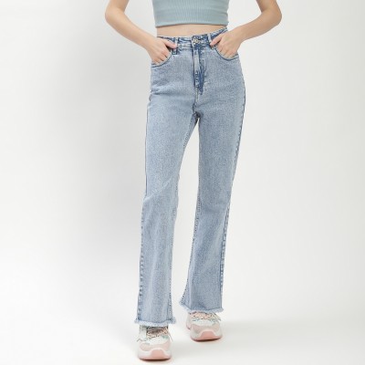 MADAME Flared Women Light Blue Jeans