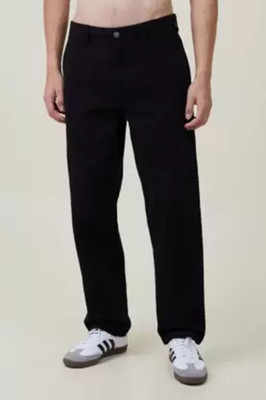 linaria Loose Fit Men Black Jeans