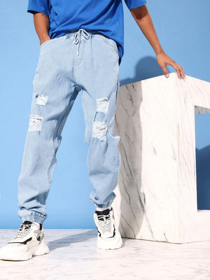 Kook N Keech Jogger Fit Men Blue Jeans