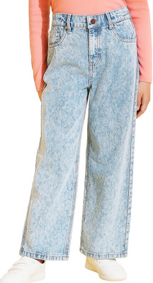 Refocus Loose Fit Girls Light Blue Jeans