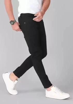 Kazfitt Tapered Fit Men Black Jeans