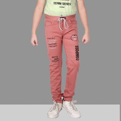 Qtsy Regular Fit Boys Pink Trousers