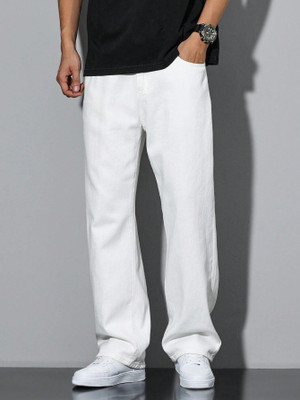 Denim Life Loose Fit Men White Jeans