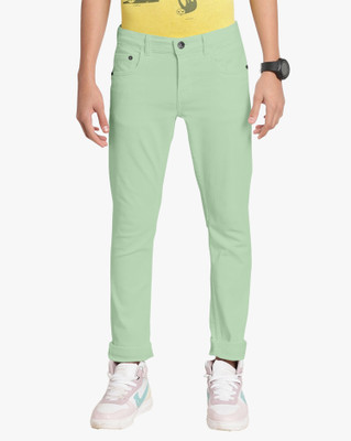 js studio Regular Boys Light Green Jeans