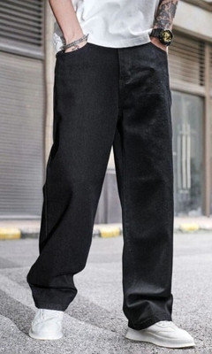 DENIM BOLD Loose Fit Men Black Jeans
