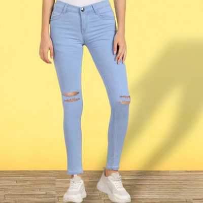 Perfect Outlet Skinny Women Light Blue Jeans