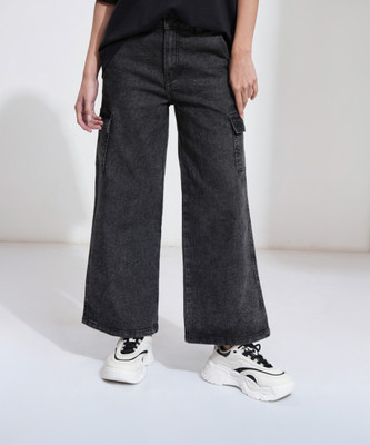 Tokyo Talkies Boot-Leg Women Black Jeans