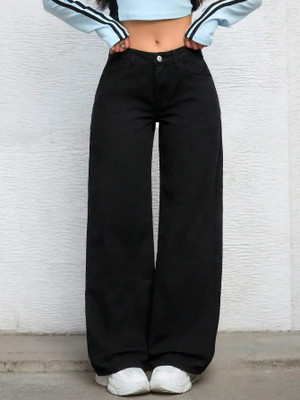 Herway Relaxed Fit Women Black Jeans